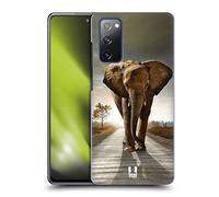 Head Case Designs Éléphant Marchant sur La Route Faune Coque Dure pour l'arrière Compatible avec Samsung Galaxy S20 FE / 5G