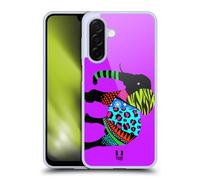 Head Case Designs Éléphant Silhouettes Animales Au Néon Coque en Gel [Protection de Qualité Militaire] Compatible avec Samsung Galaxy A26 5G