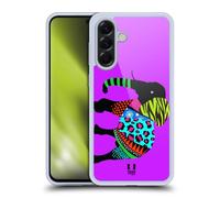 Head Case Designs Éléphant Silhouettes Animales Au Néon Coque en Gel [Protection de Qualité Militaire] Compatible avec Samsung Galaxy A56 5G