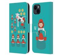 Head Case Designs Employées De Maison Une Traite 12 Jours de Noël Étui Portefeuille en Cuir Compatible avec Apple iPhone 15 Plus