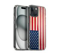 Head Case Designs États-Unis Américain USA Drapeaux Vintage Football Coque en Gel [Protection de Qualité Militaire] Compatible avec Apple iPhone 15 Et Compatible avec MagSafe