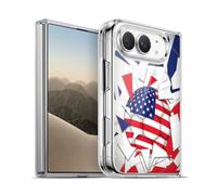 Head Case Designs États-Unis D'Amérique Ballon de Football Coque en Gel [Protection de Qualité Militaire] Compatible avec Apple iPhone Duo Et Compatible avec MagSafe