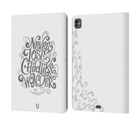 Head Case Designs Étonnement Sincère Remettez La Typographie Dessinée Étui Portefeuille en Cuir Compatible avec Apple iPad Pro 13 M4 2024