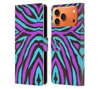 Head Case Designs Étui portefeuille en cuir Crazy Stripes Mad Print 2 compatible avec Apple iPhone 17 Pro Max