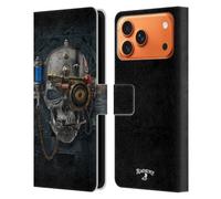 Head Case Designs Étui portefeuille en cuir sous licence officielle Alchemy Gothic Necronaut Graphic Art compatible avec Apple iPhone 17 Pro Max