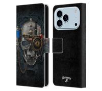 Head Case Designs Étui portefeuille en cuir sous licence officielle Alchemy Gothic Necronaut Graphic Art compatible avec Apple iPhone 17 Pro