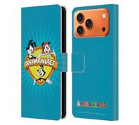 Head Case Designs Étui portefeuille en cuir sous licence officielle Animaniacs compatible avec Apple iPhone 17 Pro Max