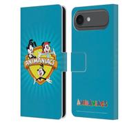 Head Case Designs Étui portefeuille en cuir sous licence officielle Animaniacs compatible avec Apple iPhone 17 Air