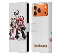 Head Case Designs Étui portefeuille en cuir sous licence officielle Animaniacs formel compatible avec Apple iPhone 17 Pro Max