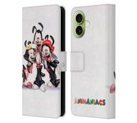 Head Case Designs Étui portefeuille en cuir sous licence officielle Animaniacs Formelle Graphics compatible avec Apple iPhone 17