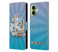 Head Case Designs Étui portefeuille en cuir sous licence officielle Animaniacs Group Graphics compatible avec Apple iPhone 17