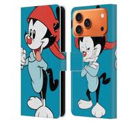 Head Case Designs Étui portefeuille en cuir sous licence officielle Animaniacs Wakko Graphics compatible avec Apple iPhone 17 Pro Max