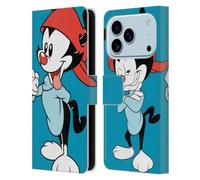Head Case Designs Étui portefeuille en cuir sous licence officielle Animaniacs Wakko Graphics compatible avec Apple iPhone 17 Pro