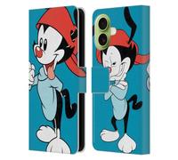 Head Case Designs Étui portefeuille en cuir sous licence officielle Animaniacs Wakko Graphics compatible avec Apple iPhone 17