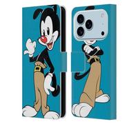 Head Case Designs Étui portefeuille en cuir sous licence officielle Animaniacs Yakko Graphics compatible avec Apple iPhone 17 Pro