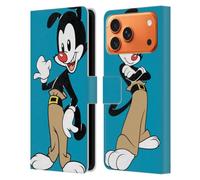 Head Case Designs Étui portefeuille en cuir sous licence officielle Animaniacs Yakko Graphics compatible avec Apple iPhone 17 Pro Max