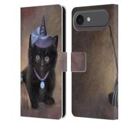 Head Case Designs Étui portefeuille en cuir sous licence officielle Ash Evans Broomstick Graphics compatible avec Apple iPhone 17 Air