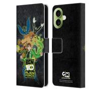 Head Case Designs Étui portefeuille en cuir sous licence officielle Ben 10 : Alien Force Character Art Graphics compatible avec Apple iPhone 17