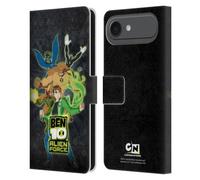 Head Case Designs Étui portefeuille en cuir sous licence officielle Ben 10 : Alien Force Character Art Graphics compatible avec Apple iPhone 17 Air