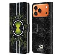 Head Case Designs Étui portefeuille en cuir sous licence officielle Ben 10 : Alien Force Omnitrix Graphics compatible avec Apple iPhone 17 Pro Max
