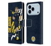 Head Case Designs Étui portefeuille en cuir sous licence officielle des joueurs de Ché Adams de l'équipe nationale d'Écosse compatible avec Apple iPhone 17 Pro