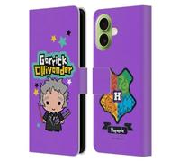 Head Case Designs Étui portefeuille en cuir sous licence officielle Harry Potter Garrick Ollivander Les Reliques de la Mort XXXIII compatible avec Apple iPhone 17
