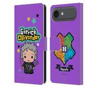 Head Case Designs Étui portefeuille en cuir sous licence officielle Harry Potter Garrick Ollivander Les Reliques de la Mort XXXIII compatible avec Apple iPhone 17 Air