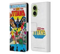 Head Case Designs Étui portefeuille en cuir sous licence officielle Justice League DC Comics New #1 Group Teen Titans Comic Art compatible avec Apple iPhone 17