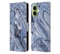 Head Case Designs Étui portefeuille en cuir sous licence officielle LebensArt Blue Ice Concretes compatible avec Apple iPhone 17