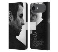 Head Case Designs Étui portefeuille en cuir sous licence officielle Liam Gallagher C'mon You Know Album Graphics compatible avec Apple iPhone 17 Air