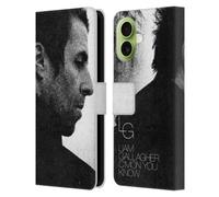 Head Case Designs Étui portefeuille en cuir sous licence officielle Liam Gallagher C'mon You Know Album Graphics compatible avec Apple iPhone 17