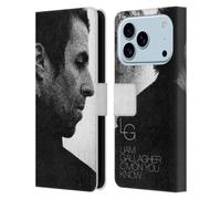 Head Case Designs Étui portefeuille en cuir sous licence officielle Liam Gallagher C'mon You Know Album Graphics compatible avec Apple iPhone 17 Pro