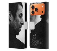 Head Case Designs Étui portefeuille en cuir sous licence officielle Liam Gallagher C'mon You Know Album Graphics compatible avec Apple iPhone 17 Pro Max