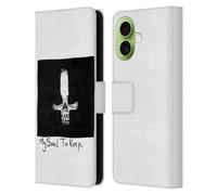 Head Case Designs Étui portefeuille en cuir sous licence officielle Matt Bailey My Soul to Keep Skull compatible avec Apple iPhone 17