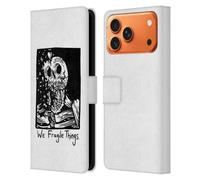 Head Case Designs Étui portefeuille en cuir sous licence officielle Matt Bailey We Fragile Things Skull compatible avec Apple iPhone 17 Pro Max