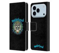 Head Case Designs Étui portefeuille en cuir sous licence officielle Motorhead Overkill compatible avec Apple iPhone 17 Pro