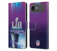 Head Case Designs Étui portefeuille en cuir sous licence officielle NFL U.S. Bank Stadium 2018 Super Bowl Lii compatible avec Apple iPhone 17 Air
