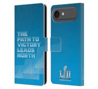 Head Case Designs Étui portefeuille en cuir sous licence officielle NFL Victory Leads North 2018 Super Bowl Lii compatible avec Apple iPhone 17 Air