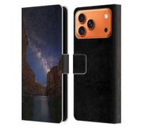 Head Case Designs Étui portefeuille en cuir sous licence officielle Royce Bair Grand Canyon Nightscapes compatible avec Apple iPhone 17 Pro Max