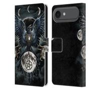 Head Case Designs Étui portefeuille en cuir sous licence officielle Sarah Richter Gothic Black Raven Animals compatible avec Apple iPhone 17 Air