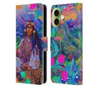 Head Case Designs Étui portefeuille en cuir sous licence officielle Shambhala Light Visionary Art Floral Visions Ethereal Graphics Compatible avec Apple iPhone 17