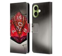 Head Case Designs Étui portefeuille en cuir sous licence officielle Stanley Morrison Red Gaming Dice Dragons 2 compatible avec Apple iPhone 17