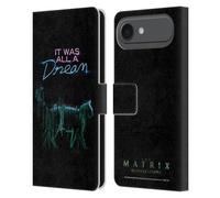 Head Case Designs Étui portefeuille en cuir sous licence officielle The Matrix Resurrections It was All A Dream Key Art compatible avec Apple iPhone 17 Air