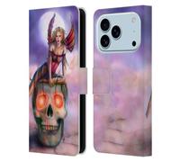 Head Case Designs Étui portefeuille en cuir sous licence officielle Tiffany Tito Toland-Scott Death Fantasy Art compatible avec Apple iPhone 17 Pro