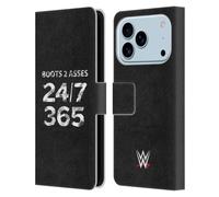 Head Case Designs Étui portefeuille en cuir sous licence officielle WWE 24/7/365 The Rock compatible avec Apple iPhone 17 Pro