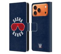 Head Case Designs Étui portefeuille en cuir sous licence officielle WWE Sasha Banks The Boss Superstars 6 compatible avec Apple iPhone 17 Pro Max
