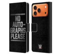 Head Case Designs Étui portefeuille en cuir sous licence officielle WWE The Miz No Autographs Please Superstars 6 compatible avec Apple iPhone 17 Pro Max
