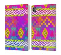 Head Case Designs Fantaisie De Fuchsia Aquarelle Tribale - Motifs Étui Portefeuille en Cuir Compatible avec Apple iPad Pro 11 M4/M5 2024/2025
