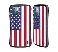 Head Case Designs Flag of The United States of America USA Drapeaux de Pays 1 Coque Hybride Compatible avec Apple iPhone 13