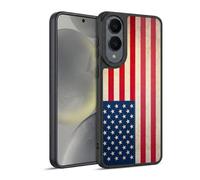 Head Case Designs Flag of The United States of America USA Drapeaux Vintage Coque en Gel renforcée [Protection de Qualité Militaire] Compatible avec Samsung Galaxy S25 Edge